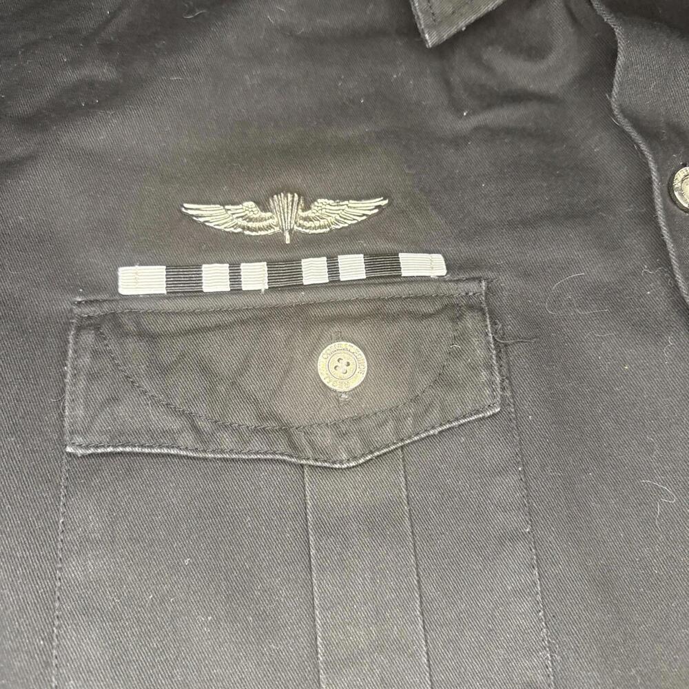 REGAL MILITARY COMBAT FORCE SHIRT Black PATCHES SIZE XL  SHORT SLEEVE - Picture 5 of 11